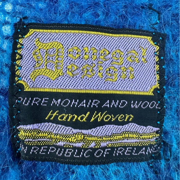 Vintage Donegal Design Pure Mohair and Wool Hand Woven in Ireland Scarf - Picture 6 of 8